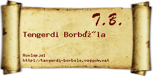 Tengerdi Borbála névjegykártya