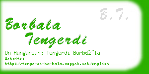 borbala tengerdi business card